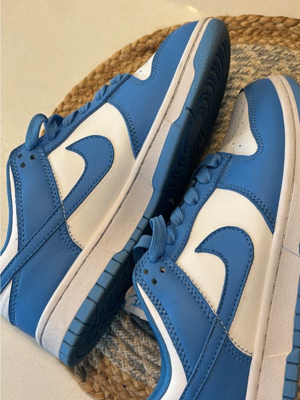 Nike Blue and White Low-Top Sneakers